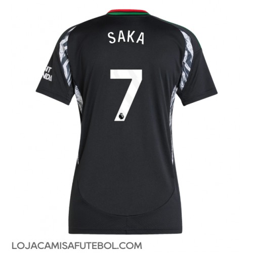 Camisa de Futebol Arsenal Bukayo Saka #7 Equipamento Secundário Mulheres 2024-25 Manga Curta